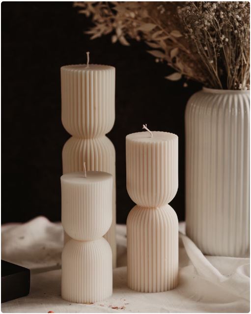 Organic candle - pillar - holistic interior décor